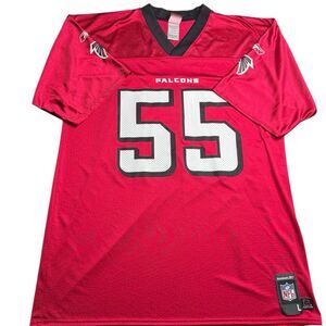 Reebok NFL John Abraham Atlanta Falcons Jersey Adult L Red Home Jersey Football